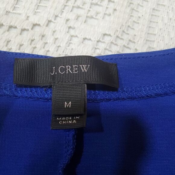 J crew top womens size medium blue structured flutter hem sleeveless blouse - Picture 13 of 13